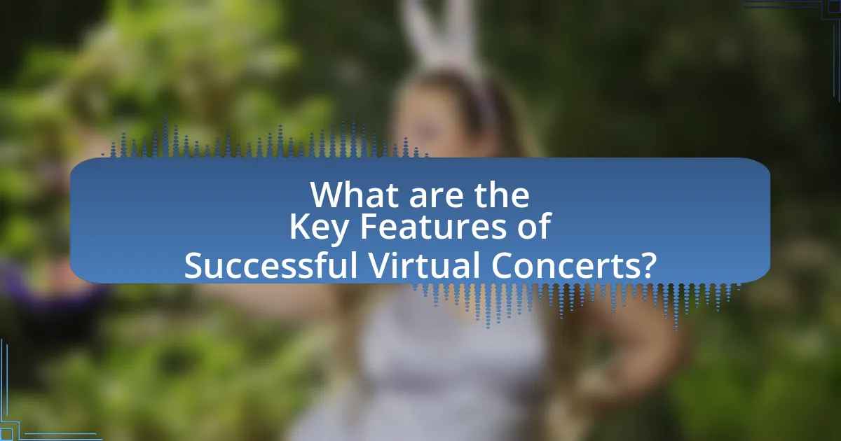 What are the Key Features of Successful Virtual Concerts?