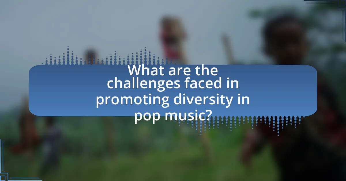 What are the challenges faced in promoting diversity in pop music?